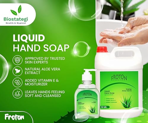 Image of Organic pH-Balance Moisturizing Aloevera Liquid Hand Wash with Refreshing Fragrance, Complete Protection for Soft & Gentle Hands (Aloevera 5 ltr (Pack of 2))