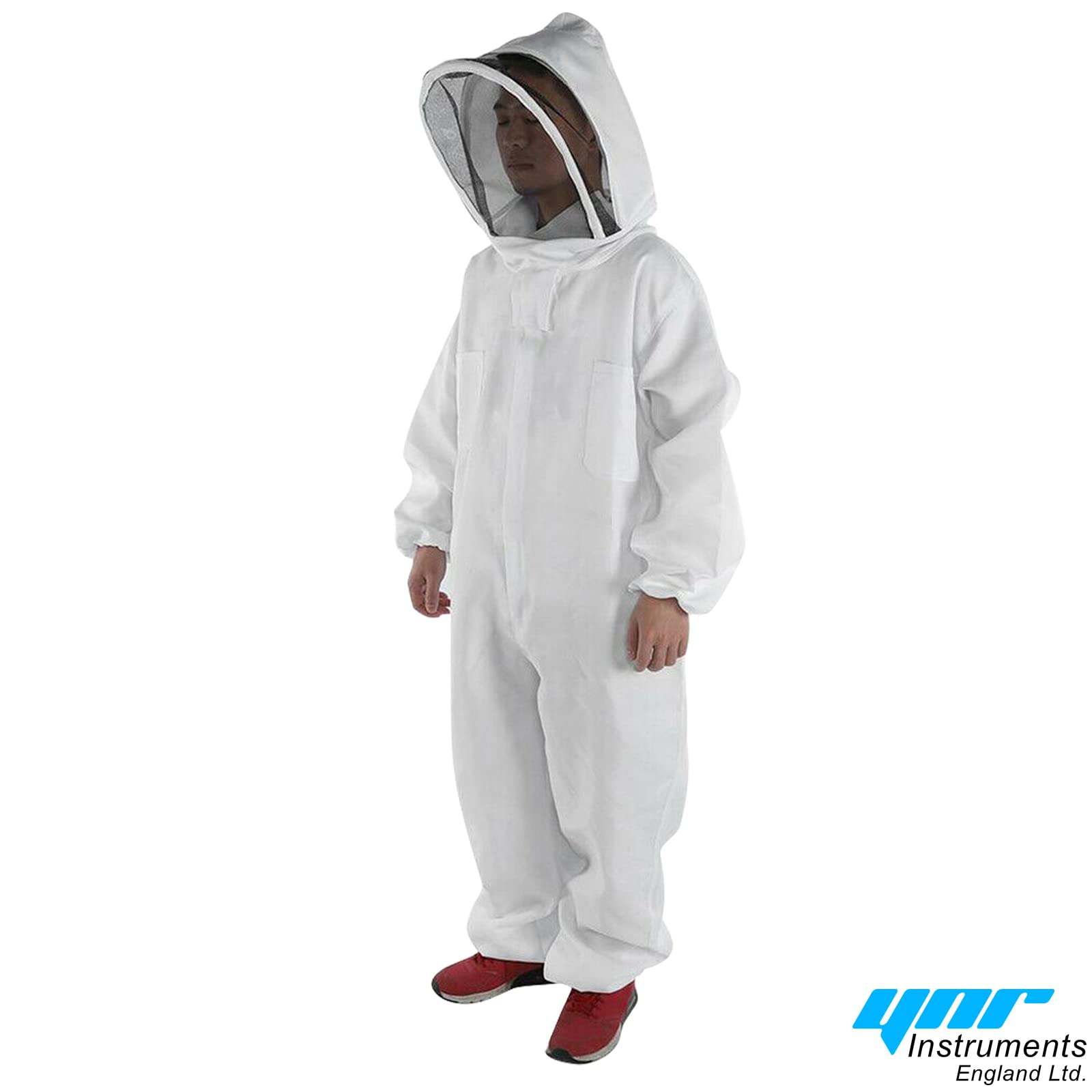 Abbigliamento completo in cotone per apicoltura, cappello, cappello, cappello, giacca, protezione apicoltori, apicoltori, attrezzatura per tuta (XXL)