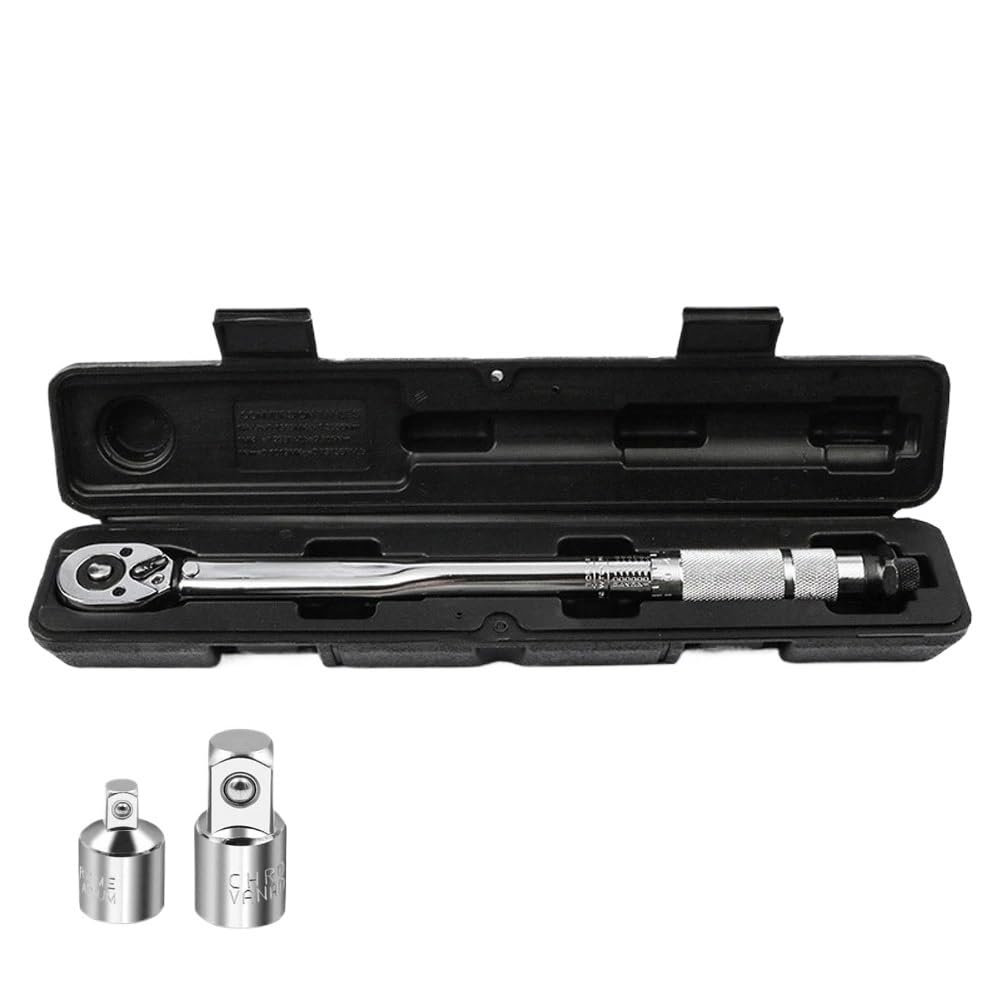 Guochenjie 5-60N.m Converter Allen Key Set Ratchet Torque Wrench Square Drive 5-210N.m Reversible Ratchet Key 3/8" 1/2" Adjustable Torque Spanner Precise Preset Hand Tool Hand Tools(5-60N.m Converter)