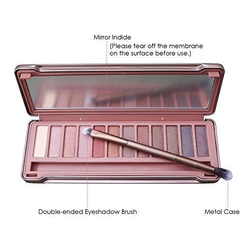 Ambito 12 Color Eye Palette,Eyeshadow Eye Shadow Palette Makeup Kit Set Make Up Professional Box Highly Pigmented for Naked Natural Nude Bronze Shimmer or Smokey Eye Makeup (#3)