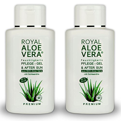 Royal Aloe Vera Premium Pflege Gel After Sun/Aftershave mit 92% Bio Aloe Vera und Schisandra (2)