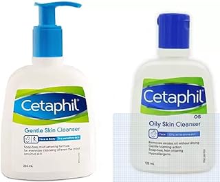 Cetaphil Cleanser kit for Dry, Sensitive & Oily Skin Dry & Sensitive Skin Cleanser 250ml, Oily Skin Cleanser 125ml (375 ml)