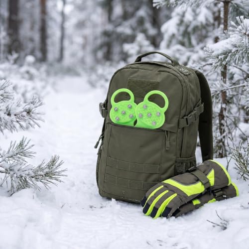 Crampones de tracción de 5 dientes para botas de senderismo y nieve talla 35-45 4