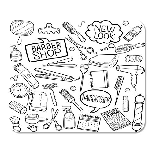 Preisvergleich Produktbild Mousepad Computer Notepad Büro Friseur Salon Friseur Gekritzel Schönheit und Pflege Skizze Scribble Design Trockner Home School Game Player Computer Worker Inch