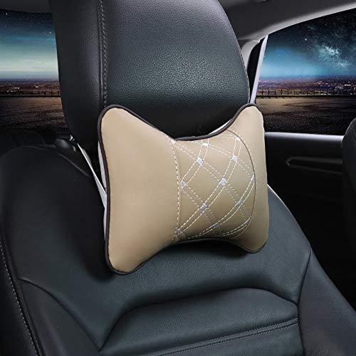 Almohada para el Cuello del Coche Reposacabezas del asiento del automóvil Cuatro temporadas Universal Premium Danny Cuero Almohada Rellena Espacio Algodón Auto Protección Cuello Almohada Almohada de C