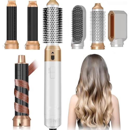 Reviews de Pelo disponible en línea. 50 Secador de pelo con peine de aire caliente 5 en 1, ABS Rizador De Pelo Desmontable, Peine Eléctrico Cepillo De Aire Caliente Y Frio Profesionales Herramienta De Peinado De Peinado...