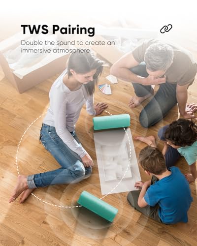 undefined Bluetooth Speaker Stocking Stuffers for Men Women Teens Boys Girls: Portable Wireless, IPX5 Waterproof, White Elephant Gifts for Adults, Up to 20H Playtime, TWS Pair, for Home/Party/Outdoor (Teal) の商品画像 4