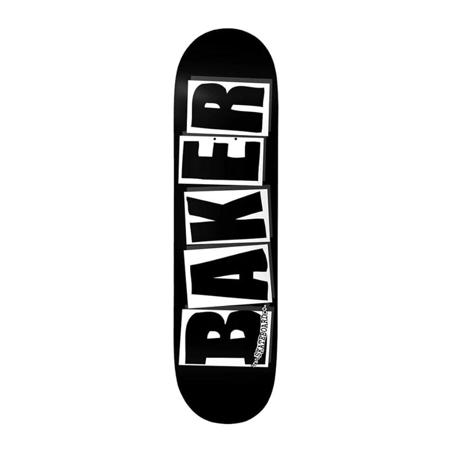 Baker Brand Logo Deck-8.0 Black/White Skateboard Deck
