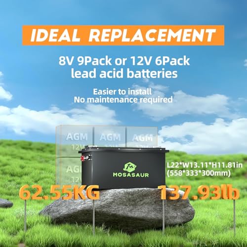 Image of 73.6V(72V) 105Ah Golf Cart Lithium Battery, Built-in Smart 200A BMS with Touch Monitor and 20-Amp Charger, APP Supported, MAX 14.08kW, 4000+ Cycles Charging, Designed for Golf Carts