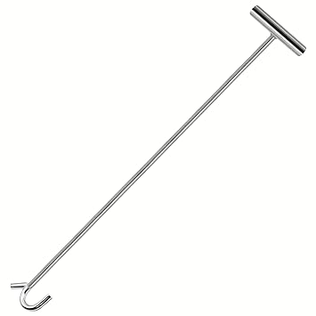 LvnRaay Heavy Duty 5th Wheel Pin Puller Chrome Steel W/Hook 32