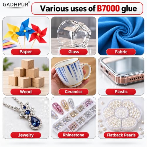 Image of B7000 Glue 50 ml for Phone Repair and Craft Projects, Precision Tip Multipurpose Adhesive for Jewellery, Rhinestones, Beads, Fabric, Shoes, Glass, Stone, Metal and Plastic