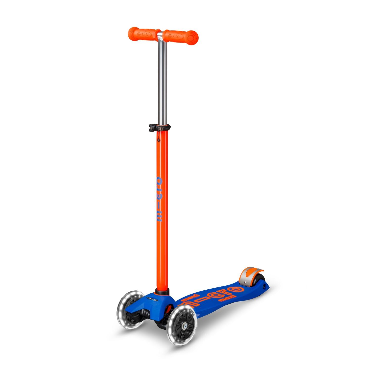 Micro Monopattino da bambino Maxi Deluxe Neon Arancione LED
