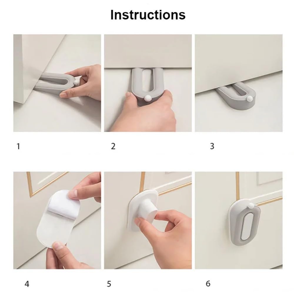 Tope de puerta de silicona multifuncional Tope de puerta antideslizante Base antideslizante El diseño de ángulo ajustable protege los pisos de una fácil instalación Ideal for el hogar y otras puertas