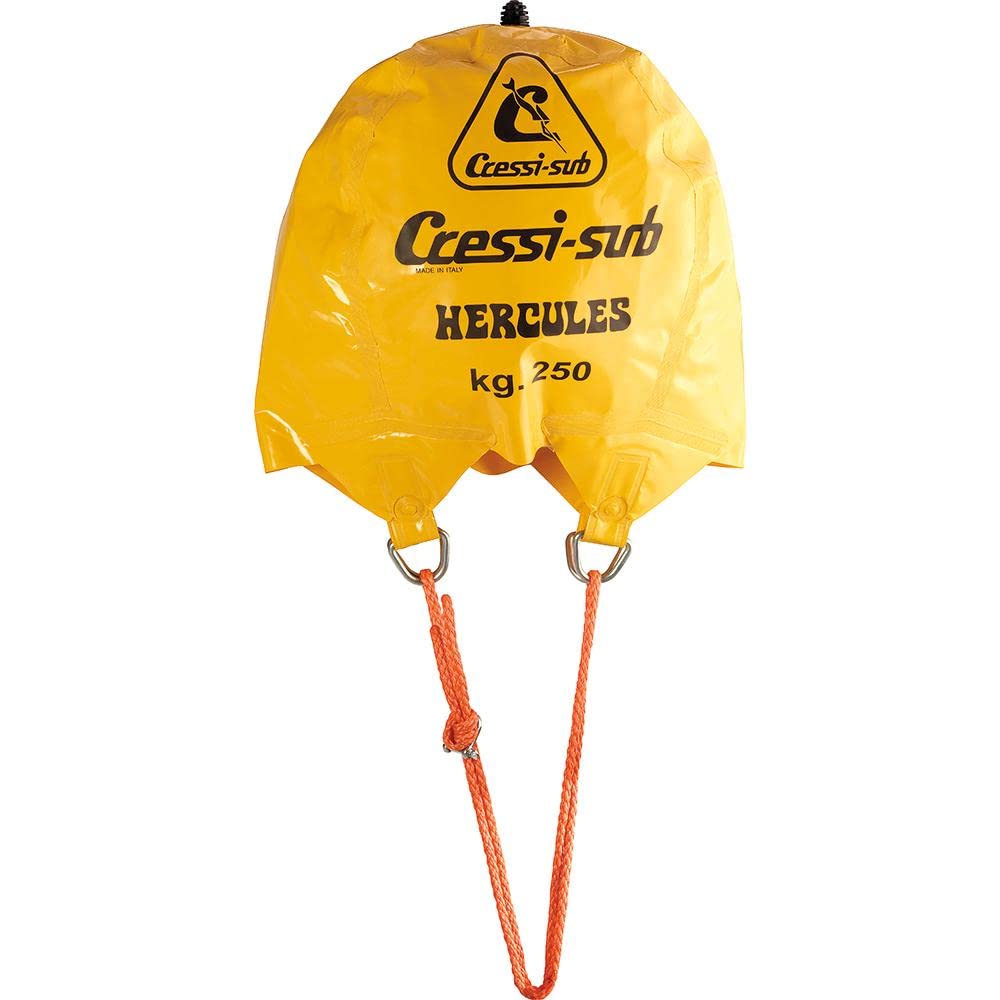 Cressi Hercules Lifting Ballon - Pallone per Sollevamento Subacqueo Uso Professionale, Disponibile in 250, 500 e 1000 kg, Giallo, Adulto Unisex