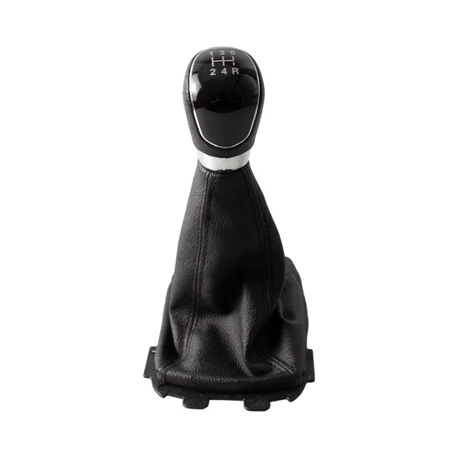 GHQFROP Transmission Gear Shift Knob for Ecosport 2013 2014 2015 2016 2017 2018 Gaiter Boot Cover Manual Gear Shift Knob with PU Leather Car Gear Stick Knob(5 Speed Black)