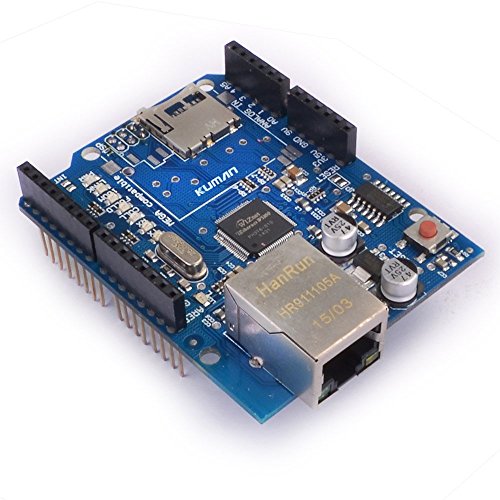 kuman Ethernet Shield W5100 Micro-SD Card Slot for Arduino 2009 R3 Mega 1280 Mega 2560 Nano Duemilanove K15
