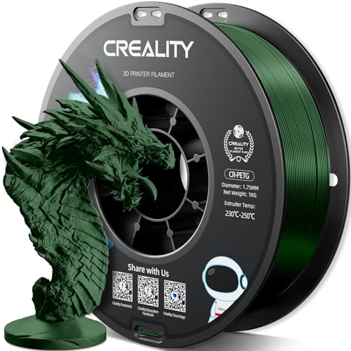 Image of Official Creality PETG 3D Printer Filament 1.75mm 1KG (2.2lbs), High Precision Strong Toughness, Odorless Better Flow Moistureproof 3D Printing Ender Filament, Army Green