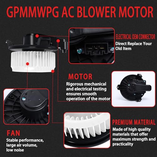 Image of 700215 Front HVAC Heater Blower Motor Fan Compatible with Toyota for Tundra /Camry /Highlander /Avalon /Venza /4Runner, for Lexus GX460 /ES350 /RX350 /RX450h /ES300h