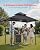 VEVOR Grill Gazebo, 8 x 5 ft Reinforced Outdoor BBQ Gazebo with Double-Tiered Roof, Powder-Coated Steel Patio Grill Shelter with 2 Side Shelves & 8 Hooks, Grilling Canopy for Patio Backyard Garden