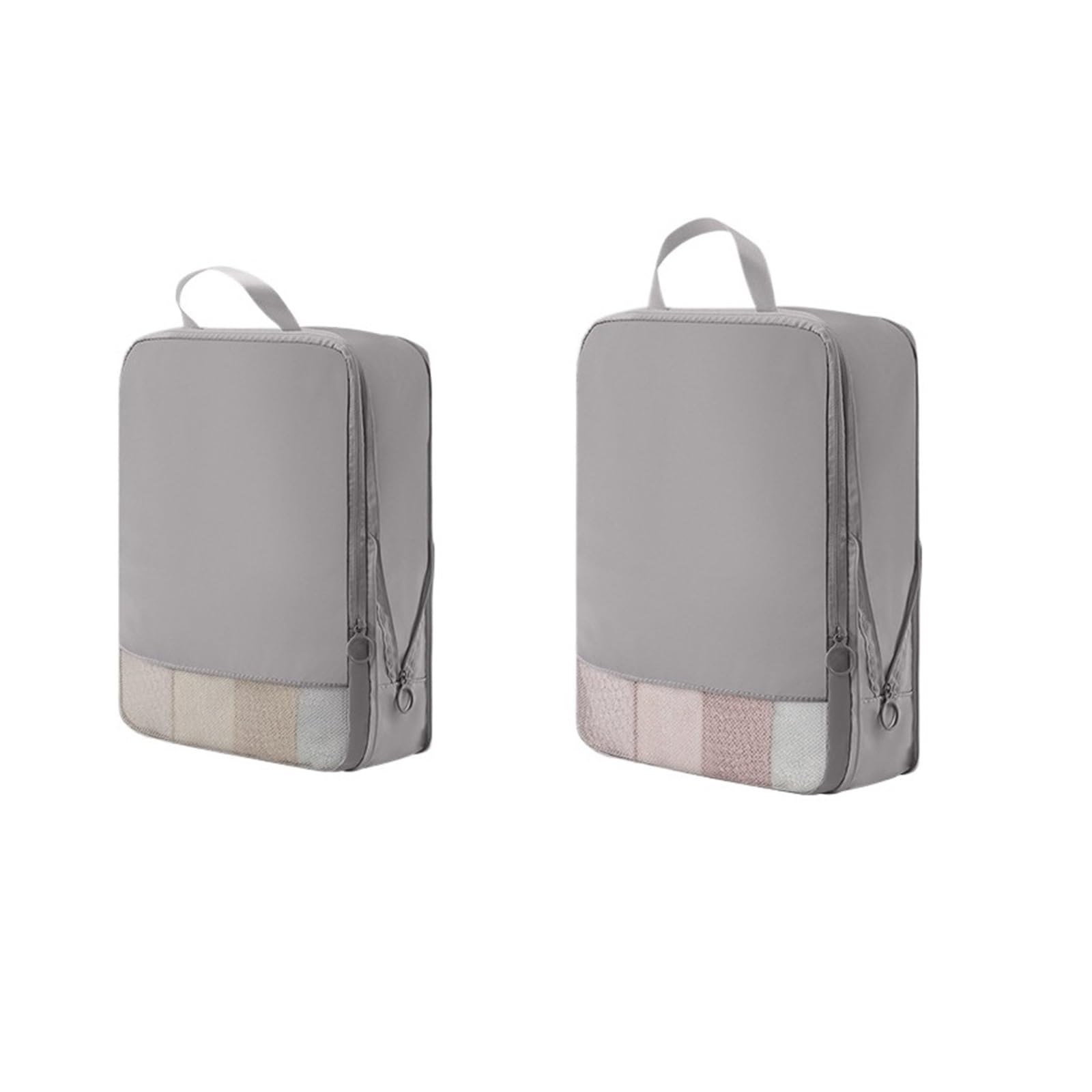Luggage Organiser Set 2pcs Set Soft Travel Organizer Storage Bag Suitcase Packing Cubes Portable Luggage Clothes Underware Tidy Pouch Compressible(Grey)