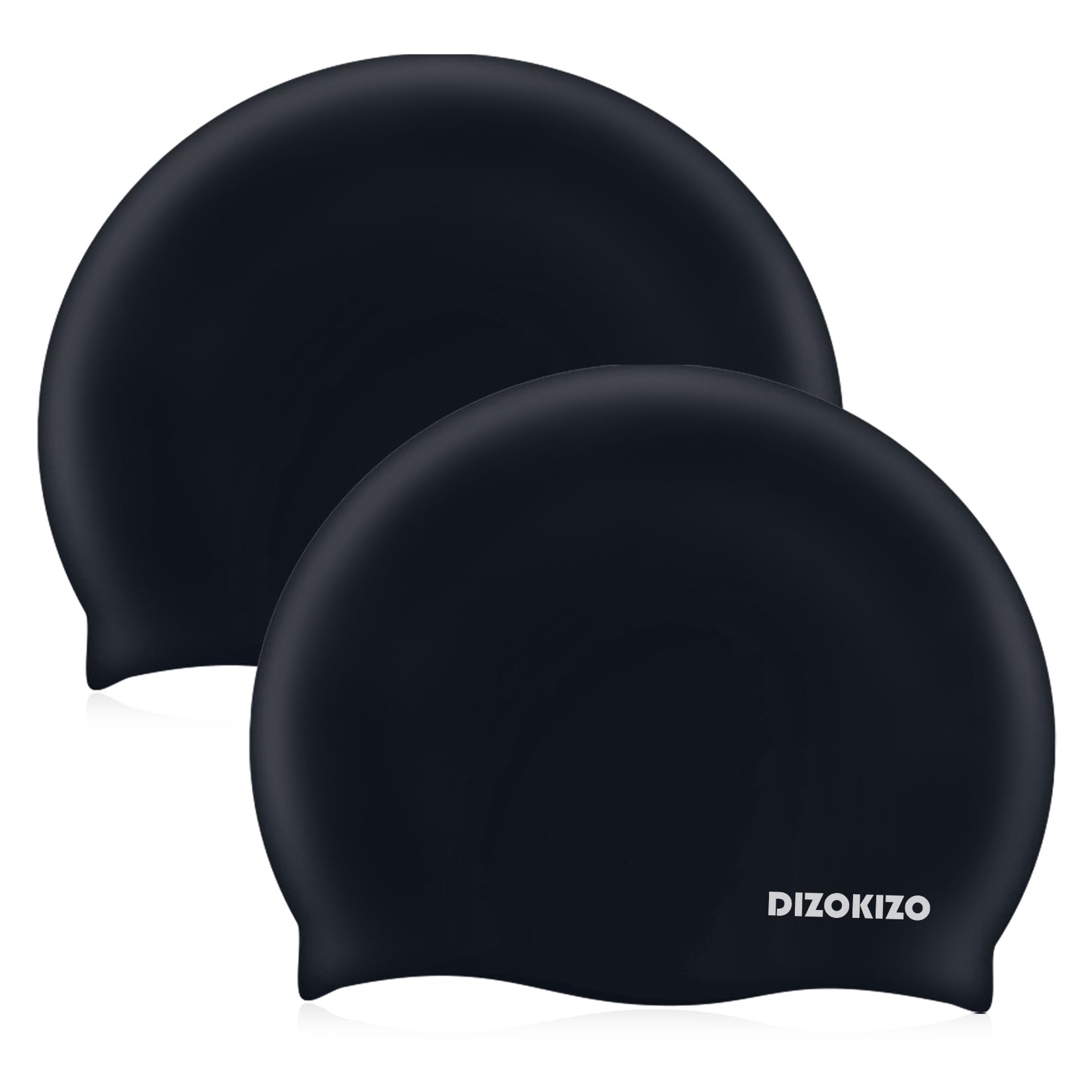 Dizokizo 2 Stück Silikon-Schwimmhaube für Kinder 6-14, hoch