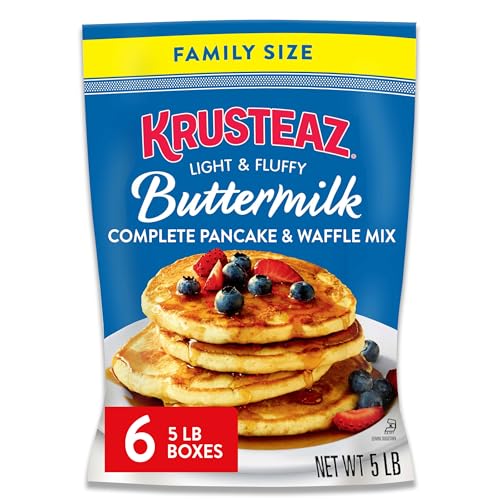 Krusteaz Complete Buttermilk Pancake and Waffle Mix, Light & Fluf...