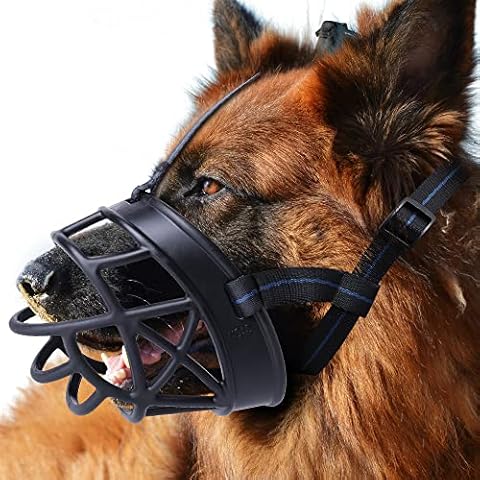 Dog Muzzle, Breathable Basket Muzzles for Small, Medium, Large and X-Large Dogs, Prevent Barking, Biting, Chewing Dog Mouth Cover Cover