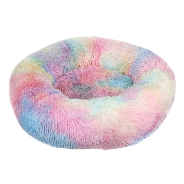Akcesoria dla psów donut dla dużych psów domek dla kota pluszowe legowisko dla psa XXL okrągła mata dla małych średnich zwierząt uspokajająca 100 cm