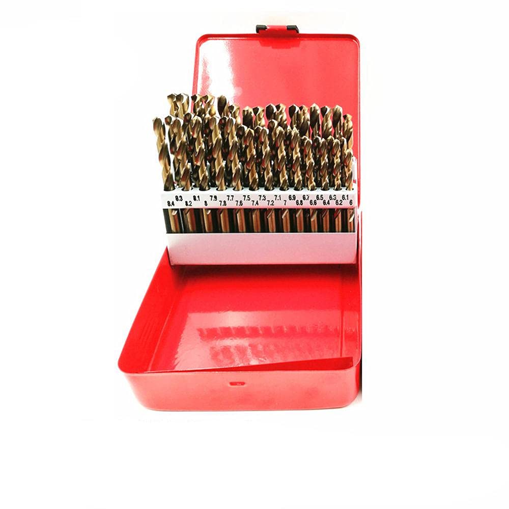 41pcs 51pcs 1-10mm M35 COBALT SET SET DE LA longueur HSS-CO Twist Foret Twist Bits avec étui en métal pour acier inoxydable épagné-_41pcs 6-10mm