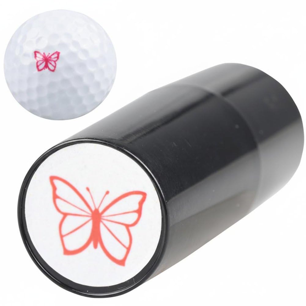 Ymxygz Butterfly Pattern Golf Ball Stamper Personalised Golf Ball Marker Identify Golfing Stamp for Golfers Dads Retiremen Favors
