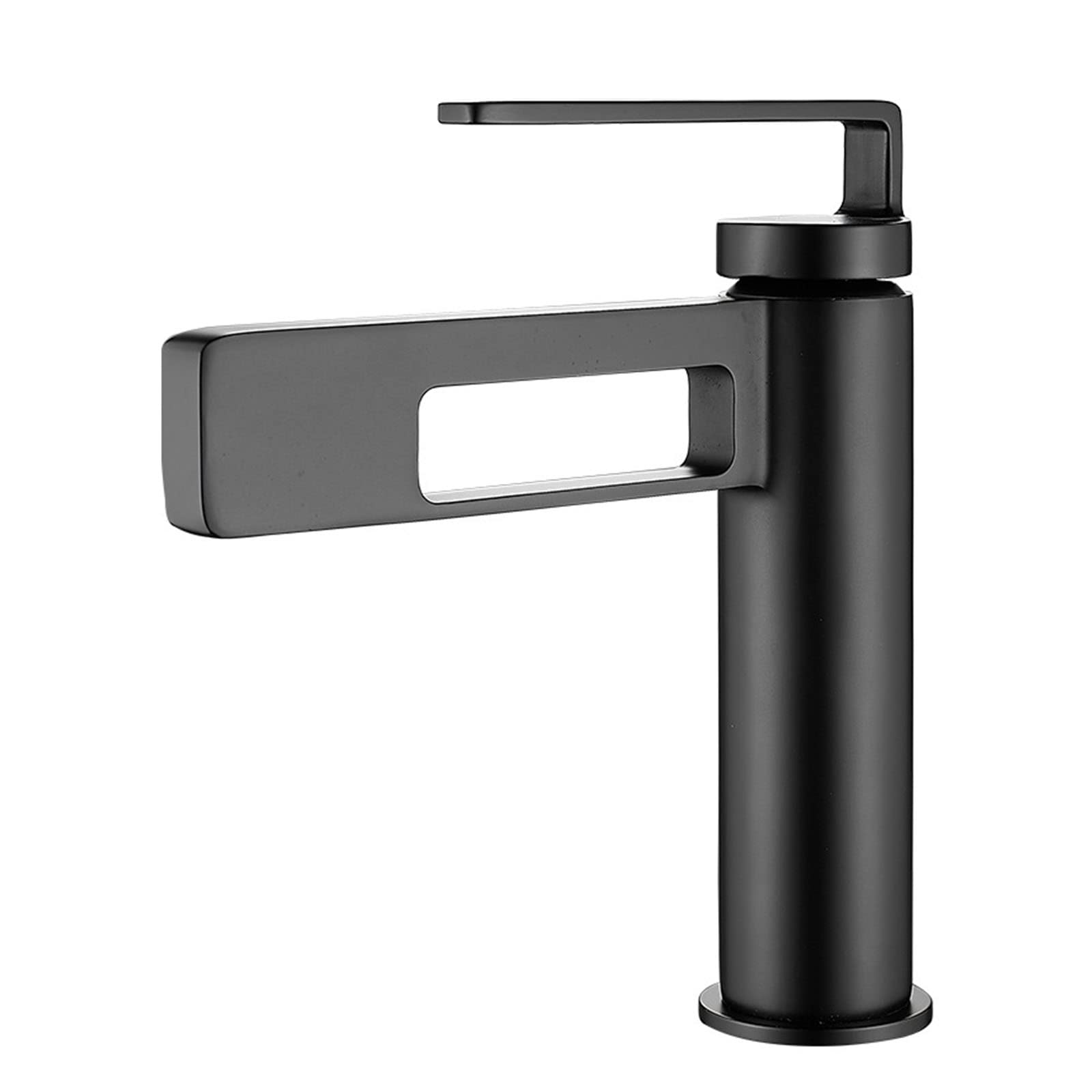 VDOQTLJT Bathroom Sink Faucets Waterfall Basin Brass Single Hole Mixer Tap-Grey(Cromo)
