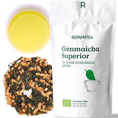 GENMAICHA TE VERDE CON ARROZ TOSTADO 100% Orgánico 100g (50 Tazas) | Té Verde Genmaicha Japonés REPLANTEA®