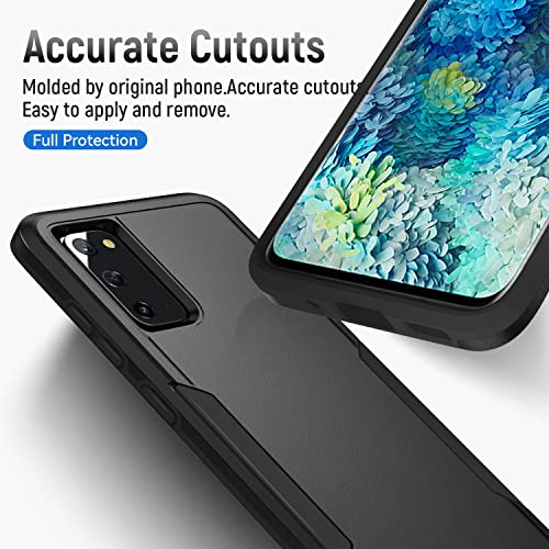 Warsia for Galaxy S20 Case,with Screen Protector [Military Grade Drop Tested] Heavy-Duty Tough Rugged Shockproof Protective Case for Samsung Galaxy S20 6.2 inch, Black by Warsia - Image 3