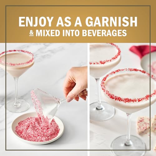 Image of McCormick Finishing Sugar, Candy Cane, Limited Edition, Sweet Peppermint, Iconic Holiday Flavor, For Hot Chocolate, Chocolate Fudge, Bark, Cocktails, and More, 3.81 oz (Pack of 2)