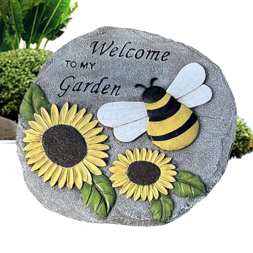 Pas de jardin décoratif sur le thème abeille pour embellir vos allées et pelouses extérieures