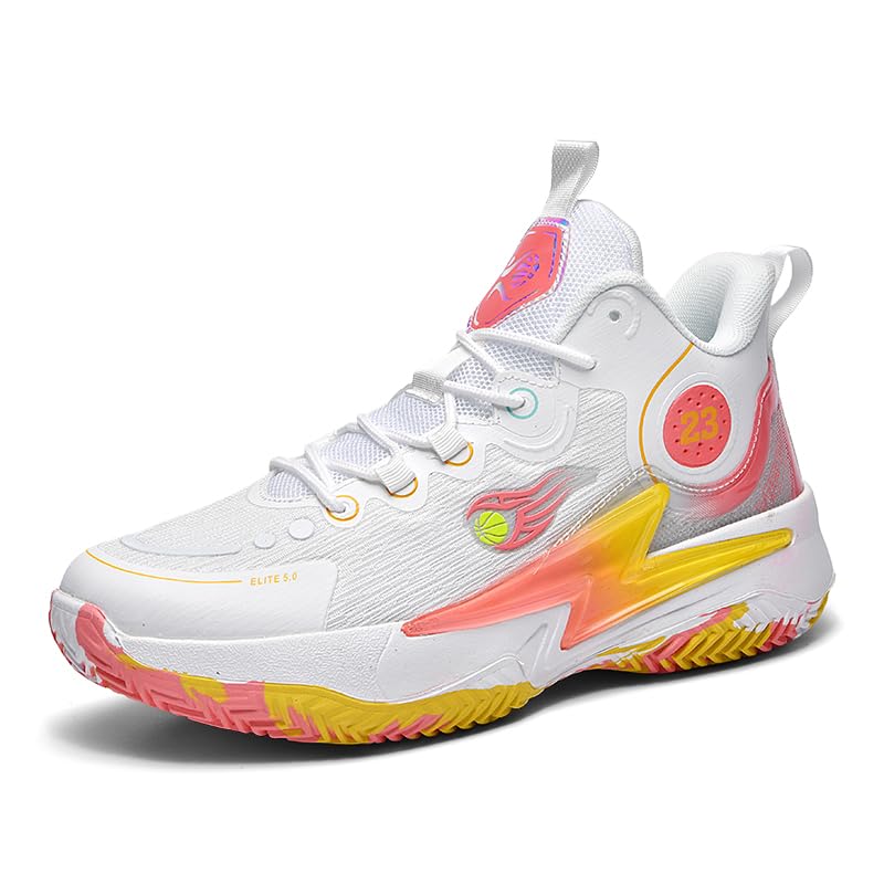 KIUSMETY Womens Mens Basketball Shoes Lightweight Fashion Breathable Comfortable Non Slip Sport...