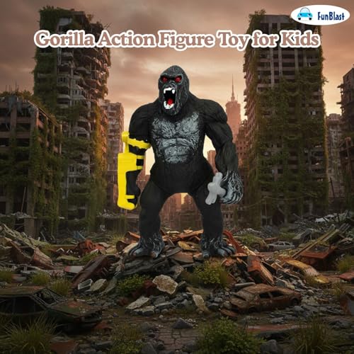 Image of FunBlast Gorilla Action Figure Toy for Kids - Black Gorilla Toy, Toys for Boys 3+Years, Super Hero Toys, Giant Gorilla Toy, Role Play Toy for Kid, Birthday Gift for Kid