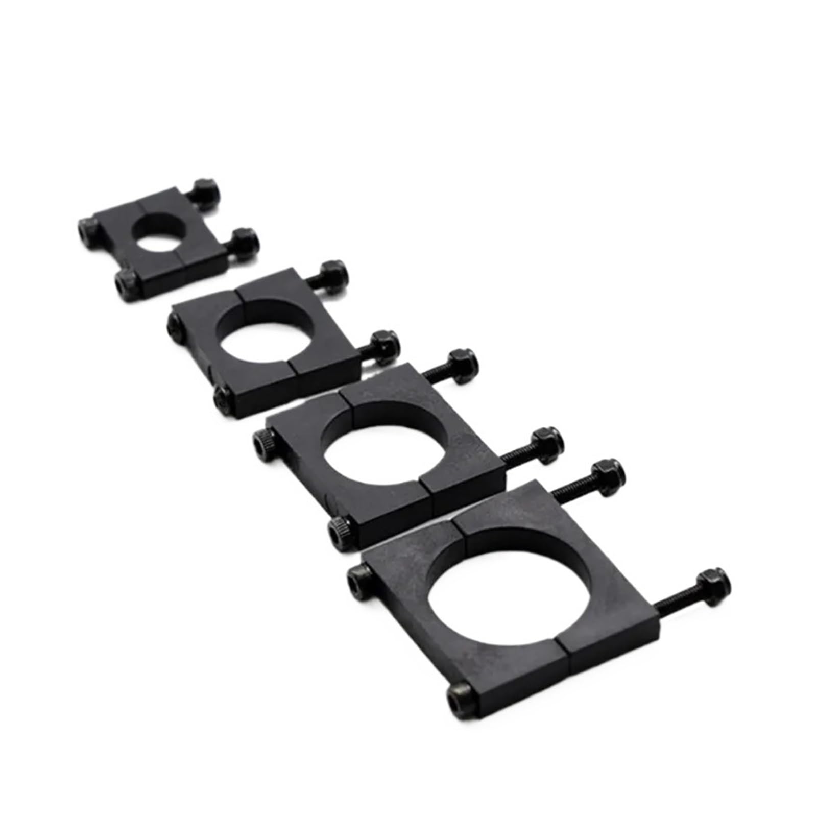 4 zestawy klipsa adaptera obejmy rurowej ze stopu aluminium | Obejmy rurowe z włókna węglowego o średnicy 8–40 mm do materiałów DIY do obróbki metali(8mm 4sets)