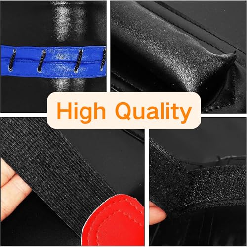 Image of TLBTEK Taekwondo Kick Shield - Muay Thai MMA Karate Kickboxing Training Pads - Curved Leather Strike Shield