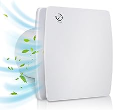 Bathroom Extractor Fan, 4"/100mm High Airflow Silent Bathroom Fan with Timer Overrun Delay Function for Bathroom Toilet Shower Wall Ceiling Mount