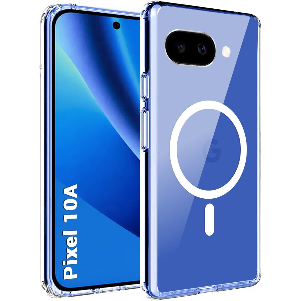 Ultra-Hybrid Crystal Clear Back Case Cover for Google Pixel 10A | Shockproof Design | Hard Back Cover for Google Pixel 10A (PC & TPU, Magsafe Compatible, Clear)