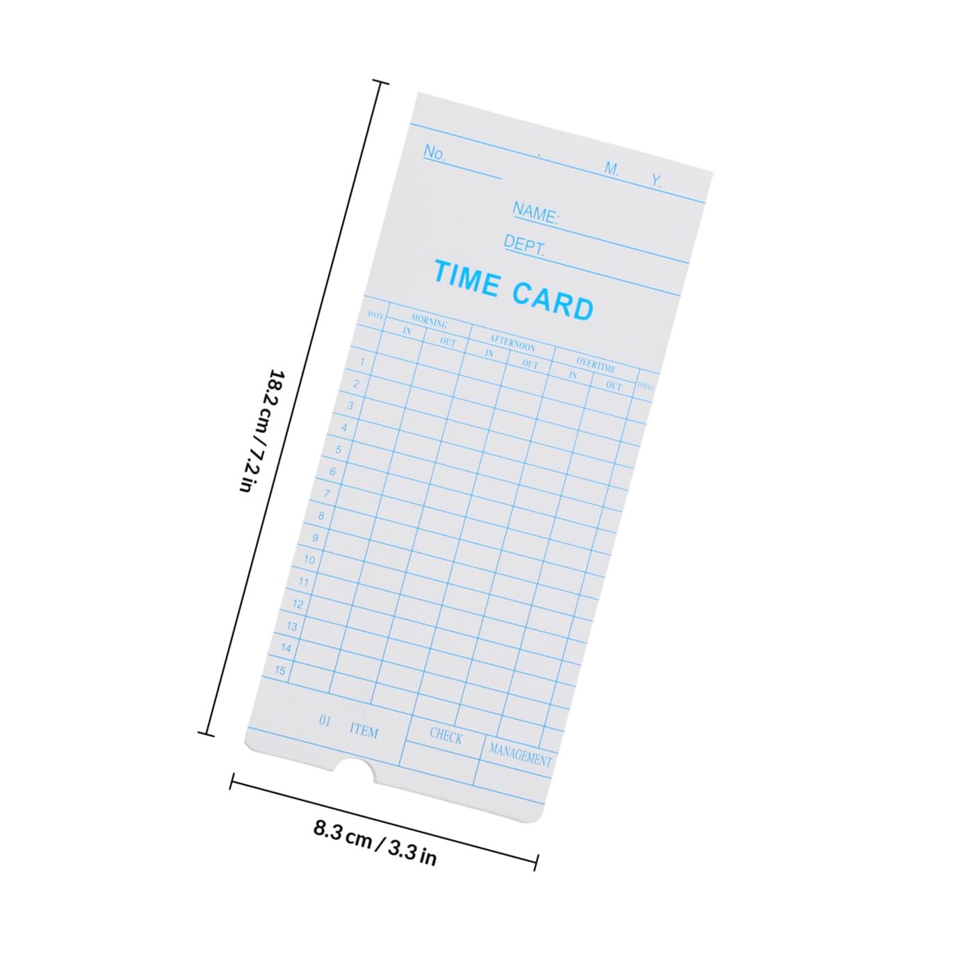 SEWACC Anwesenheitskarten und Feiner Verarbeitung 100 Doppelseitige aus Papier mit Flexiblem Design Stundenzettel und Zeiterfassung für Mitarbeiter im Büro