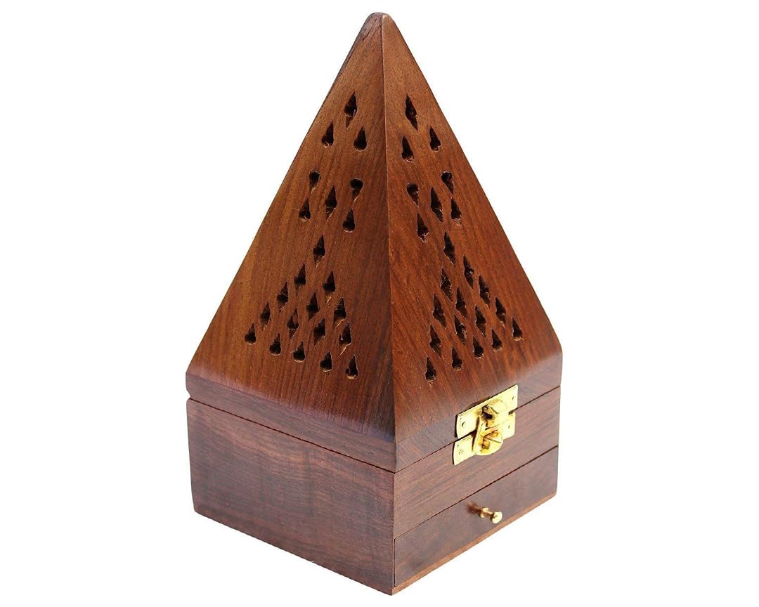 natureCrafts Wooden Handicrafts Handmade Incense Sticks Holder/Wooden Pyramid Incense Box Fragrance Stand Holder/Dhoop Agarbati (B085BB79CK) Amazon Price History, Amazon Price Tracker