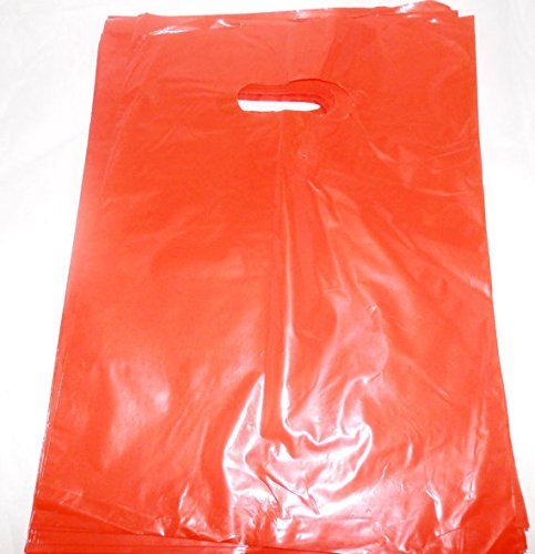 100 9x12 Red Plastic Merchandise Bags