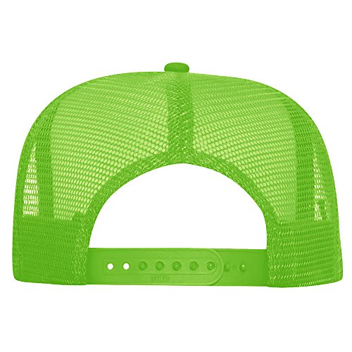 Image of OTTO Neon Polyester Foam Front 5 Panel High Crown Mesh Back Trucker Hat