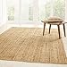 Superior Braided Jute Indoor Outdoor Area Rug, Floor Decor for Patio, Pool Deck, Living, Dining Room, Bedroom, Office, Dorm, Kitchen, Entry, Modern Farmhouse Rugs, 8' x 10', Natural Tan