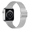 Anlinser Metal Straps Compatible with Apple Watch Strap 38 40 41 42 44 45 46 49mm, Women Men Breathable Stainless Steel Band for iWatch Ultra SE Series 10 9 8 7-1 (38/40/41/42mm, Silver) #1