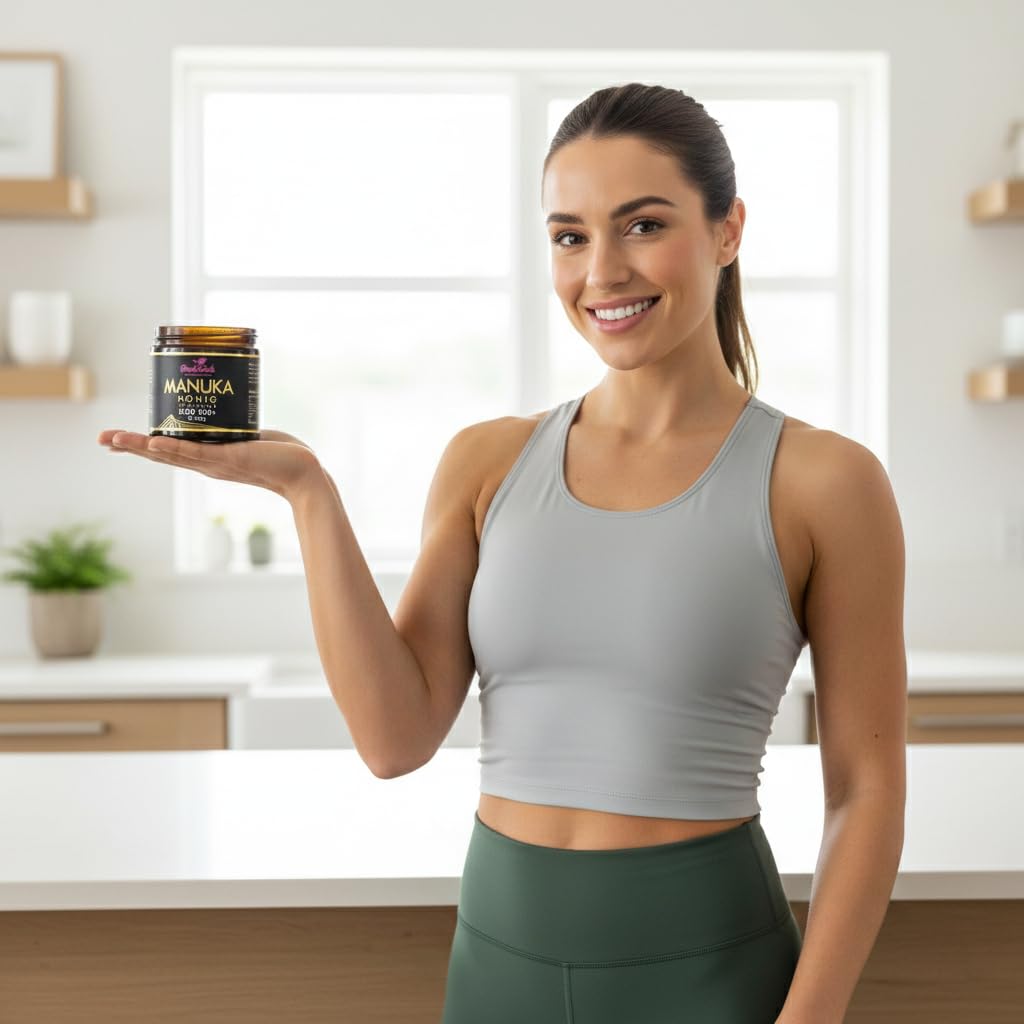 Manuka Honig | MGO 550+ | 250g | Das ORIGINAL aus NEUSEELAND | IM GLAS | PUR, ROH & ZERTIFIZIERT | Premium Qualität 100% natürlich | PowerFabrik