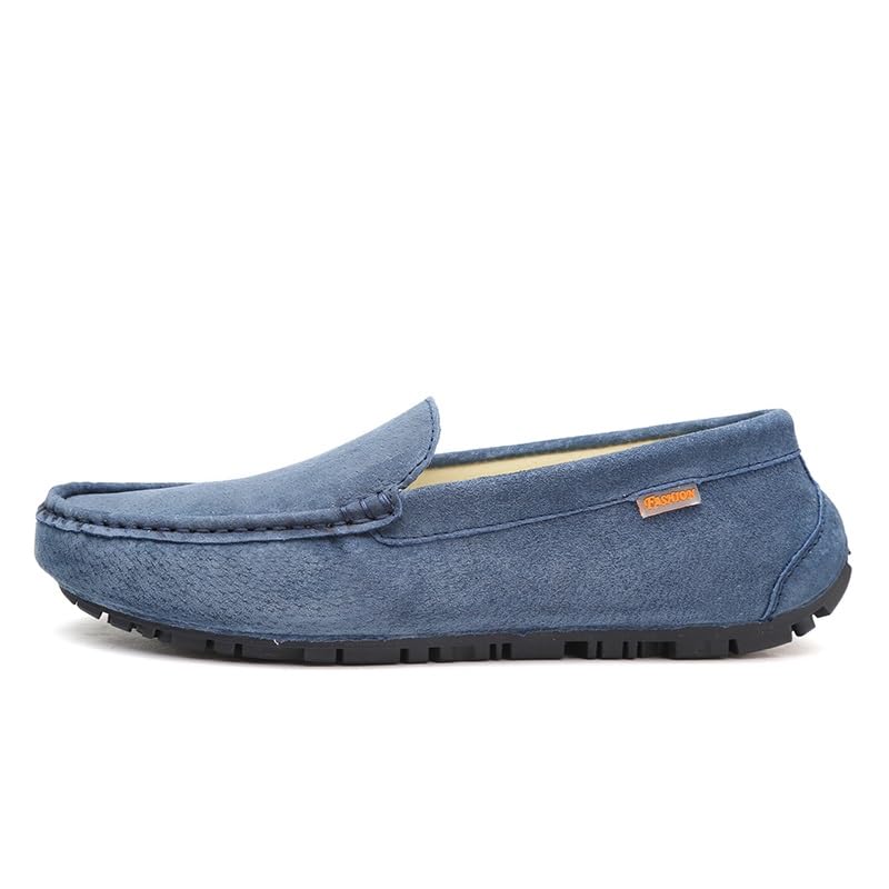 Mens Loafers Shoe Round Toe Suede Vamp Driving Loafers Flexible Slip Resistant Anti-Slip Casual Slip-ons2