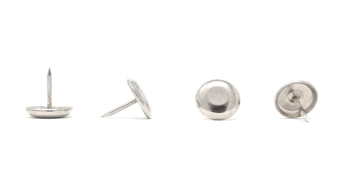 15mm Nail-On Metal Furniture Glides - Made in Germany (Nickel Plated Steel, Pack of 36)